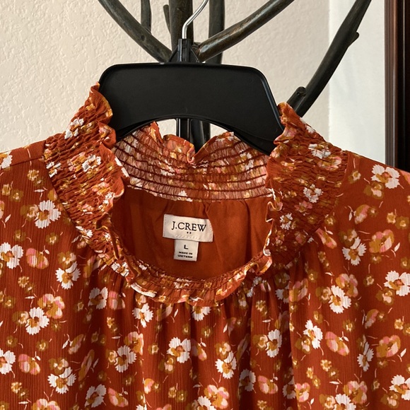 J. Crew Blouse Floral Design Size L - Picture 2 of 9